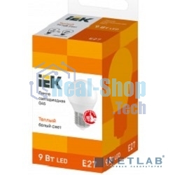 Лампа cветодиодная Iek LLE-G45-9-230-30-E27 ECO G45 шар 9Вт 230В 3000К E27