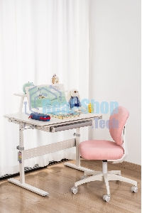 Кресло детское Cactus CS-CHR-3594PK розовый крестов. пластик белый