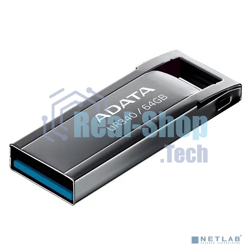 Флешка USB ADATA UR340 (AROY-UR340-64GbK), 64Gb, USB 3.2, R/W 100/30, черный