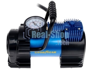 Компрессор GOODYEAR GY000102 GY-35L 35 л/мин Мощность - 168 Вт, Производительность - 35 л/мин, Максимальное токопотребление - 14 А, Максимальное давление - 7 Атм, Длина провода питания: 3 м, Длина воздушного шланга: 1 м. Сумка и набор переходников в комплекте.