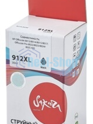 Картридж струйный Sakura 3YL84AE (№912XL Black) для HP, черный, 30 мл., 825 к.