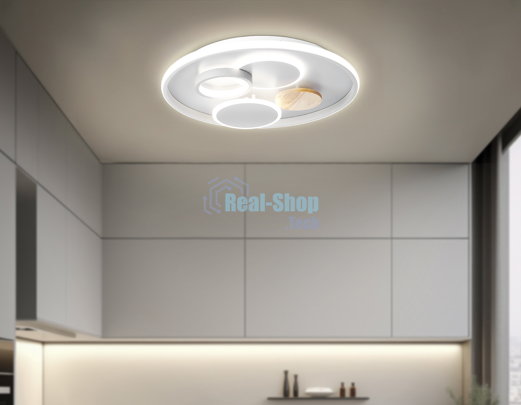 Светильник Ambrella light FL4803 GR серый 3000K-6400K 70W D500*95 (ПДУ ИК)