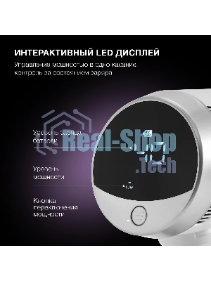 Пылесос вертикальный Hyundai HYV-S5550 белый/серебристый, питание от аккумулятора, 100 Вт, уборка сухая, пылесборник 0.5 л