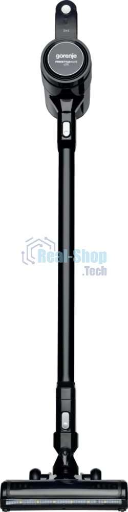 Пылесос вертикальный Gorenje SVC216FMLBKII черный, от аккумулятора, 25 Вт, уборка сухая, пылесборник 0.5 л, работа от АКБ max 45 мин.