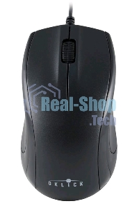 Мышь проводная Oklick 185M черный, 1200 dpi, USB, кнопки - 3