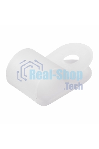 Кабельная скоба под винт Rexant 9 мм, белая, упаковка 50 шт.