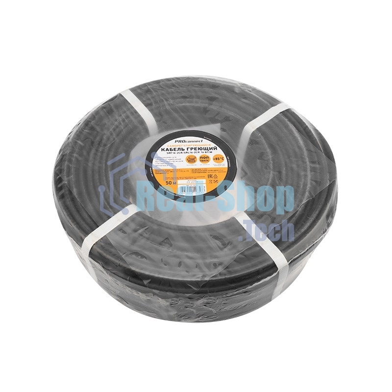 Кабель греющий саморегулирующийся экранированный SRF16-2CR/SRL16-2CR (16 Вт/1 м), 50 м PROconnect