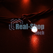 Гирлянда Neon-night Нить 10м, постоянное свечение, черный ПВХ, 230В, красный