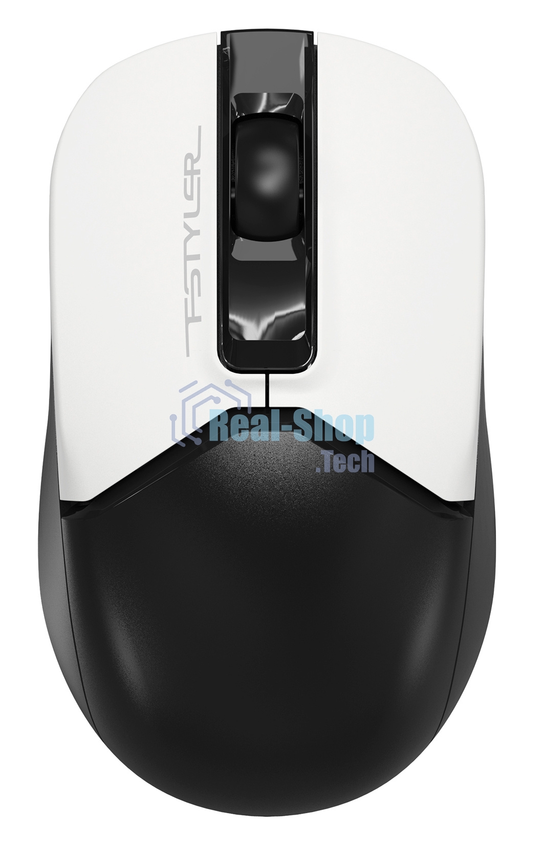 Мышь беспроводная A4Tech Fstyler FG12 белый/черный, 1200 dpi, радиоканал, USB, кнопки - 3