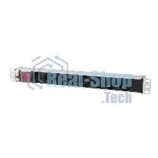 Блок розеток Rem-10 без шнура с выкл., 8 Sсhuko, вход IEC 60320 C14, 10A, алюм., 19
