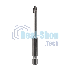 Сверло по стеклу и керамике Kranz 5 мм 4 грани шестигранный хвостовик