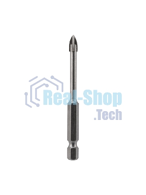 Сверло по стеклу и керамике Kranz 5 мм 4 грани шестигранный хвостовик