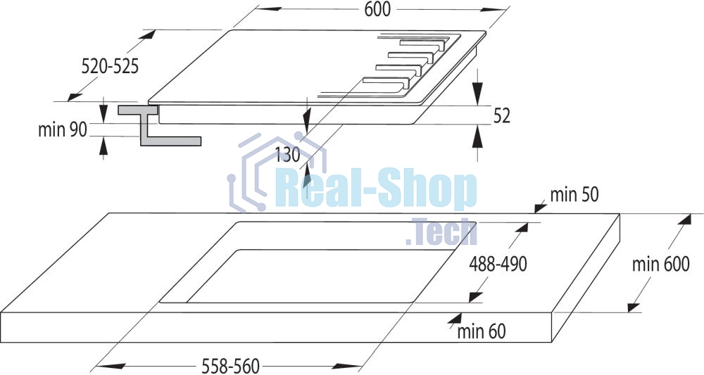 Газовая варочная панель Gorenje GCE691BSC черный