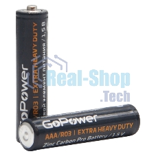 Батарейка GoPower R03 AAA Shrink 4 Heavy Duty 1.5V (4/60/1200)