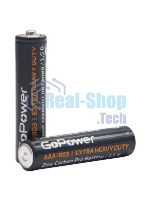 Батарейка GoPower R03 AAA Shrink 4 Heavy Duty 1.5V (4/60/1200)