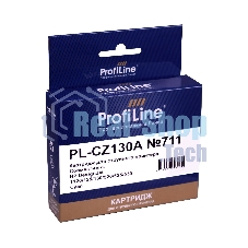 Картридж струйный ProfiLine PL-CZ130A №711 для принтеров HP DESIGNJET T120/T520 Cyan