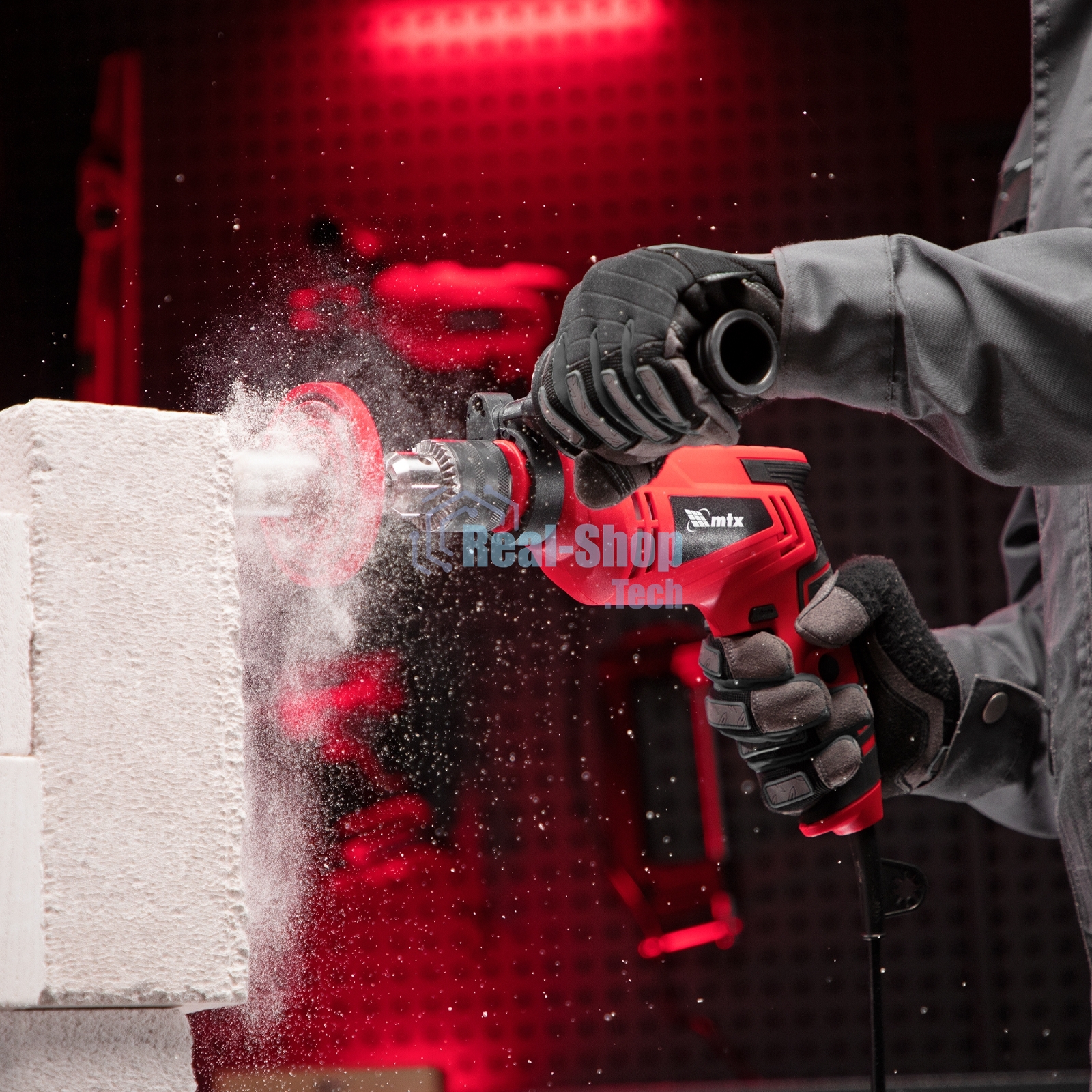 Дрель ударная MTX MID-600, 600 Вт, 0-3000 об/мин, 0-48000 уд/мин