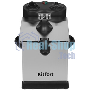 Фритюрница Kitfort KT-4052 серебристый/чёрный, 2000 Вт, 3 л, 0.5 кг, съёмная чаша