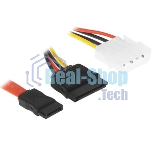 Комплект кабелей SATA Cablexpert CC-SATA-N, интерфейсный (48 см) 7pin/7pin и питания (15 см) 4pin/15pin, медь, пакет