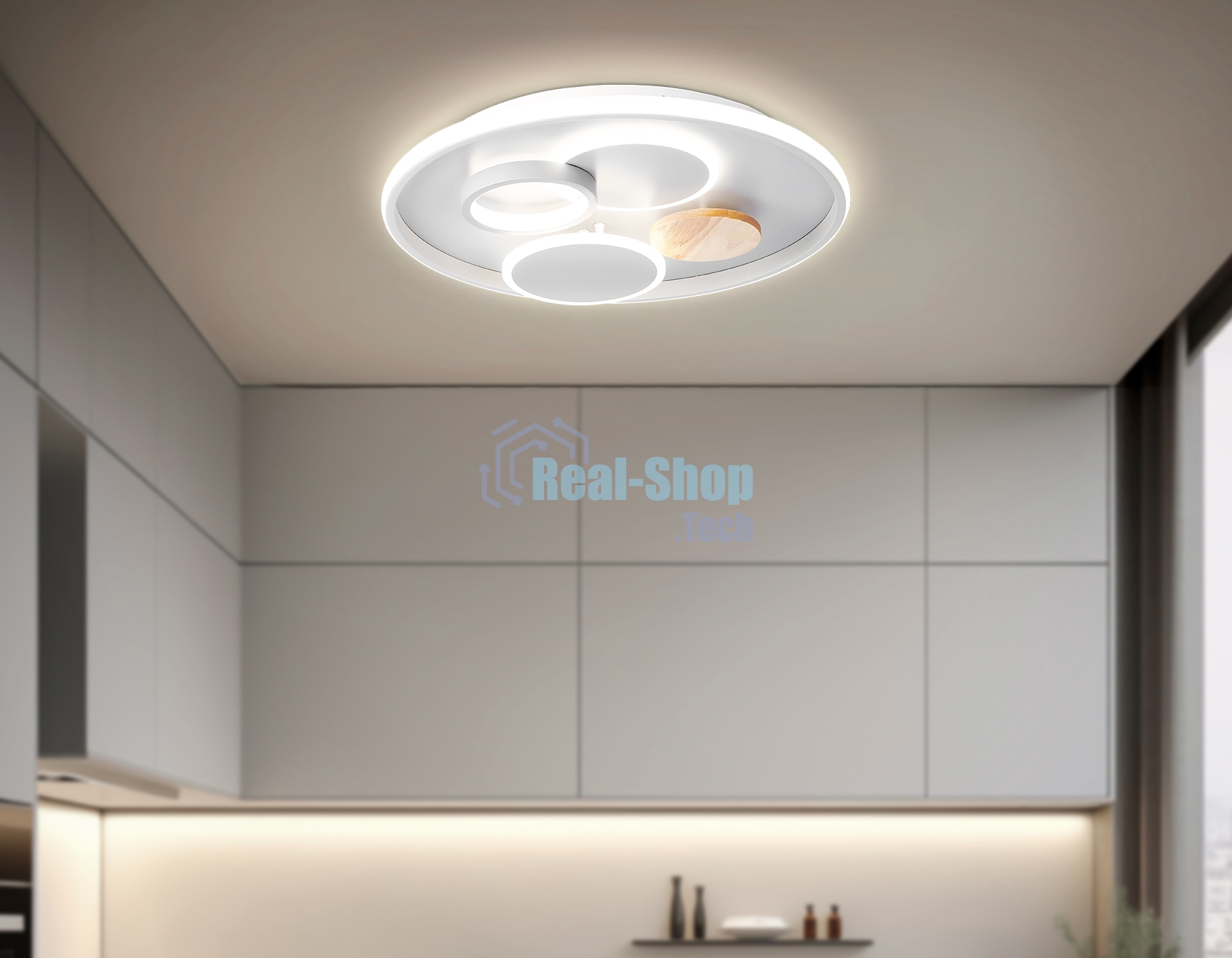 Светильник Ambrella light FL4803 GR серый 3000K-6400K 70W D500*95 (ПДУ ИК)