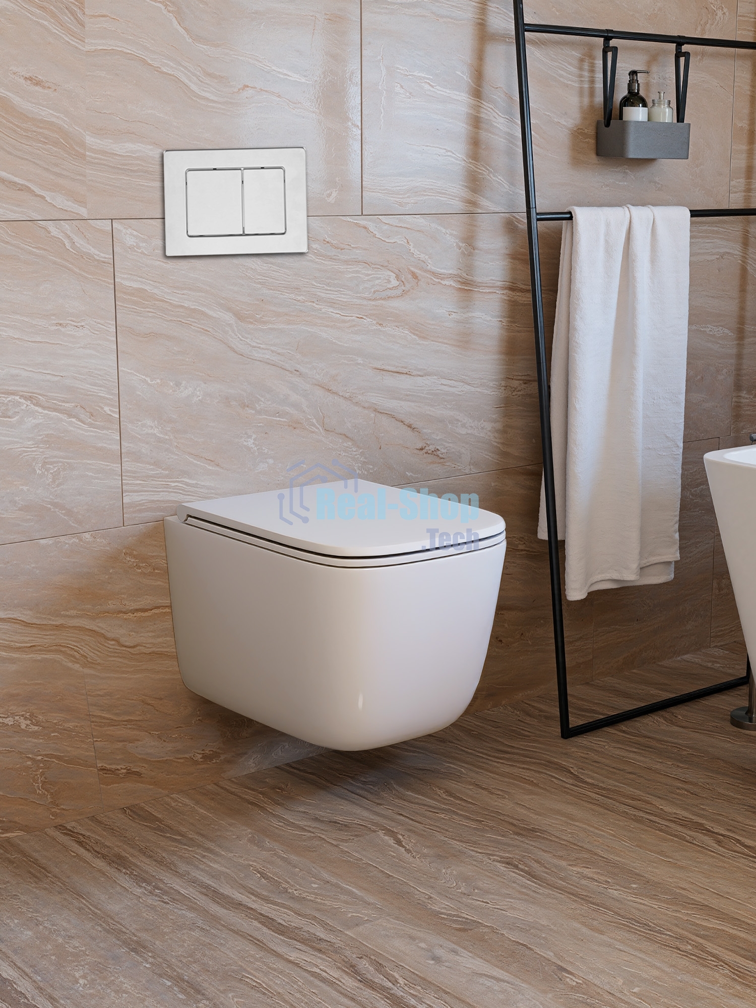 Инсталляция с унитазом комплект BAU IDEAL 6 в 1: унитаз подвесной безободковый торнадо Bau Dream 51х35, быстросъемное сиденье микролифт, кнопка смыва BAU Lightбрашированная
