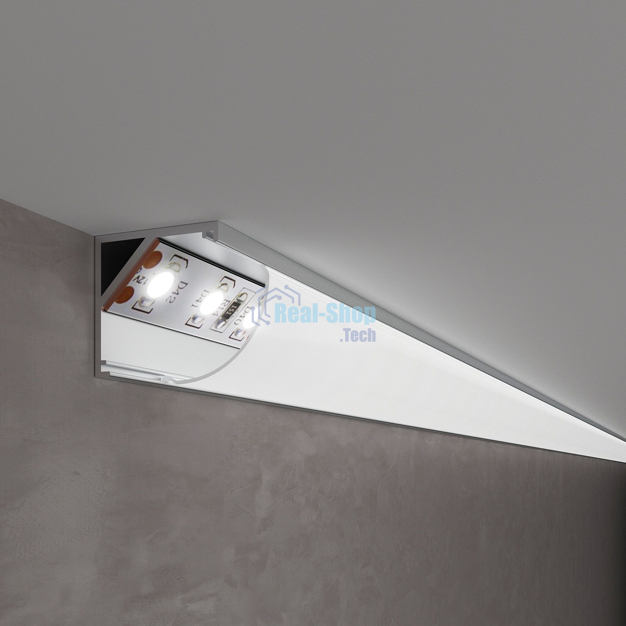 LL-2-ALP008 /  Угловой алюминиевый профиль для LED ленты (под ленту до 10mm)