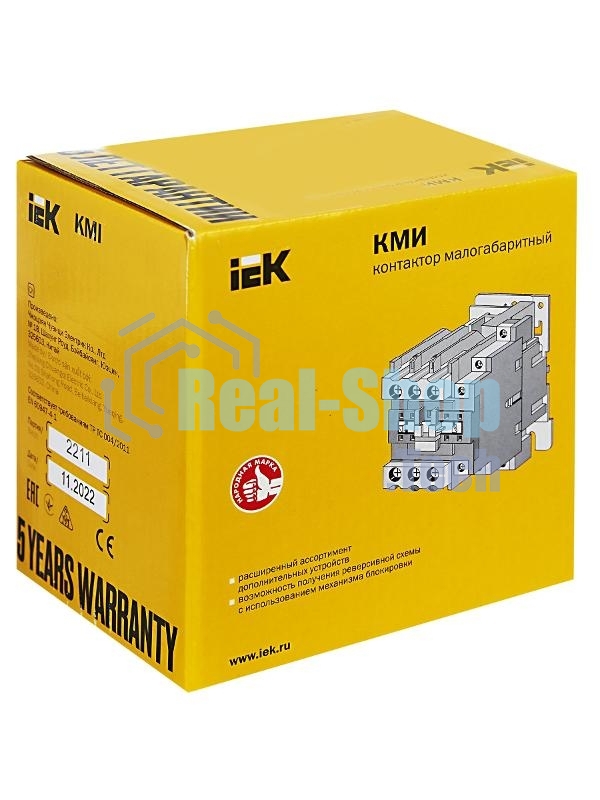 Контактор КМИ-49512 95А 400В/AC3 1HО;1H3 IEK KKM41-095-400-11