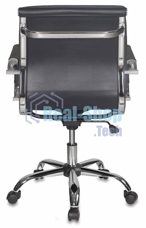 Кресло руководителя Бюрократ CH-993-Low/Black черный, низкая спинка, искусственная кожа, крестовина хром