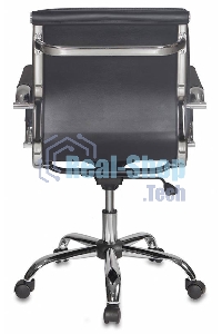 Кресло руководителя Бюрократ CH-993-Low/Black черный, низкая спинка, искусственная кожа, крестовина хром