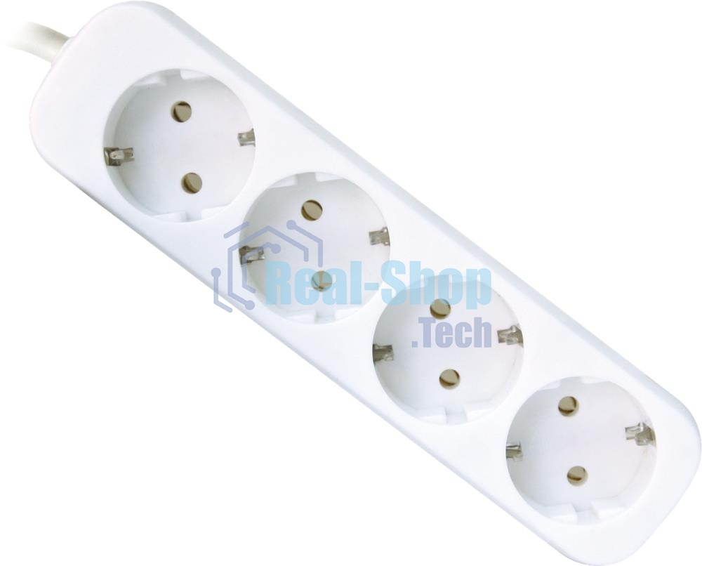 Удлинитель Defender E418 белый 1.8 м, 4 розетки 