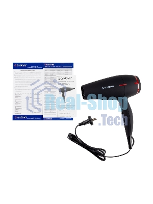 Фен Endever Aurora-472 черный, 2400 Вт, ионизация