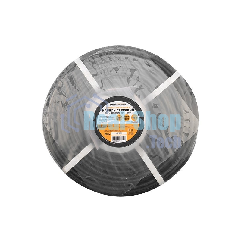 Кабель греющий саморегулирующийся экранированный SRF16-2CR/SRL16-2CR (16 Вт/1 м), 50 м PROconnect