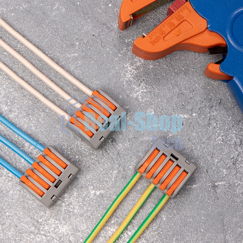 Универсальная клемма Rexant 5-проводная, серая (0,08-2,5/4 мм²) (40 шт./уп.)