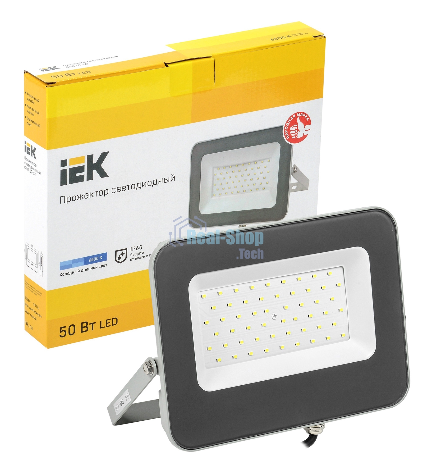 Прожектор СДО 07-50 LED 50Вт IP65 6500К сер. ИЭК LPDO701-50-K03