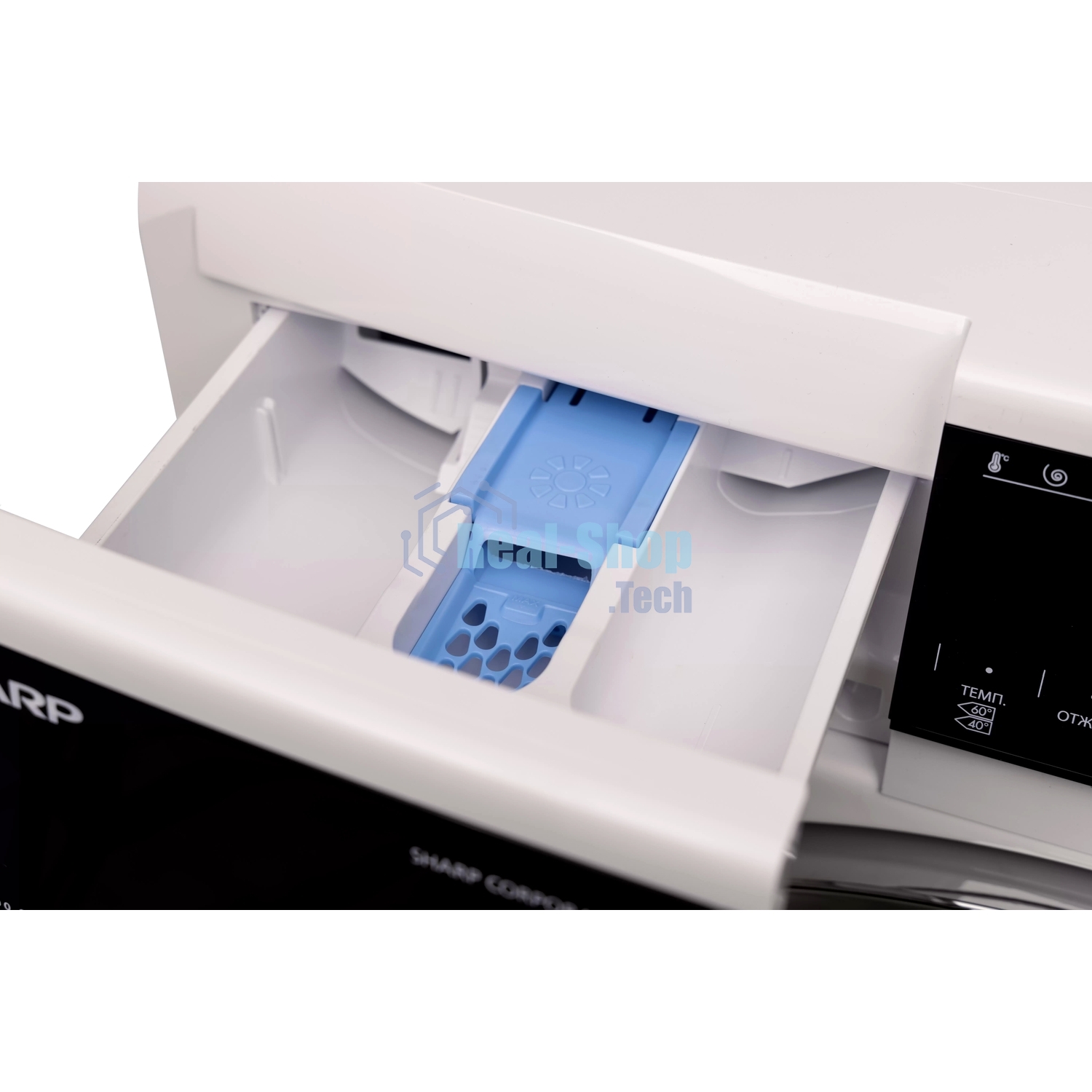 Стиральная машина Sharp ES814RW белый, загрузка фронтальная 8 кг, 1400 об/мин, класс: A+++