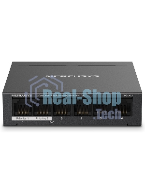 Коммутатор настольный Mercusys MS106LP с 6 портами 10/100 Мбит/с (4 порта PoE+)