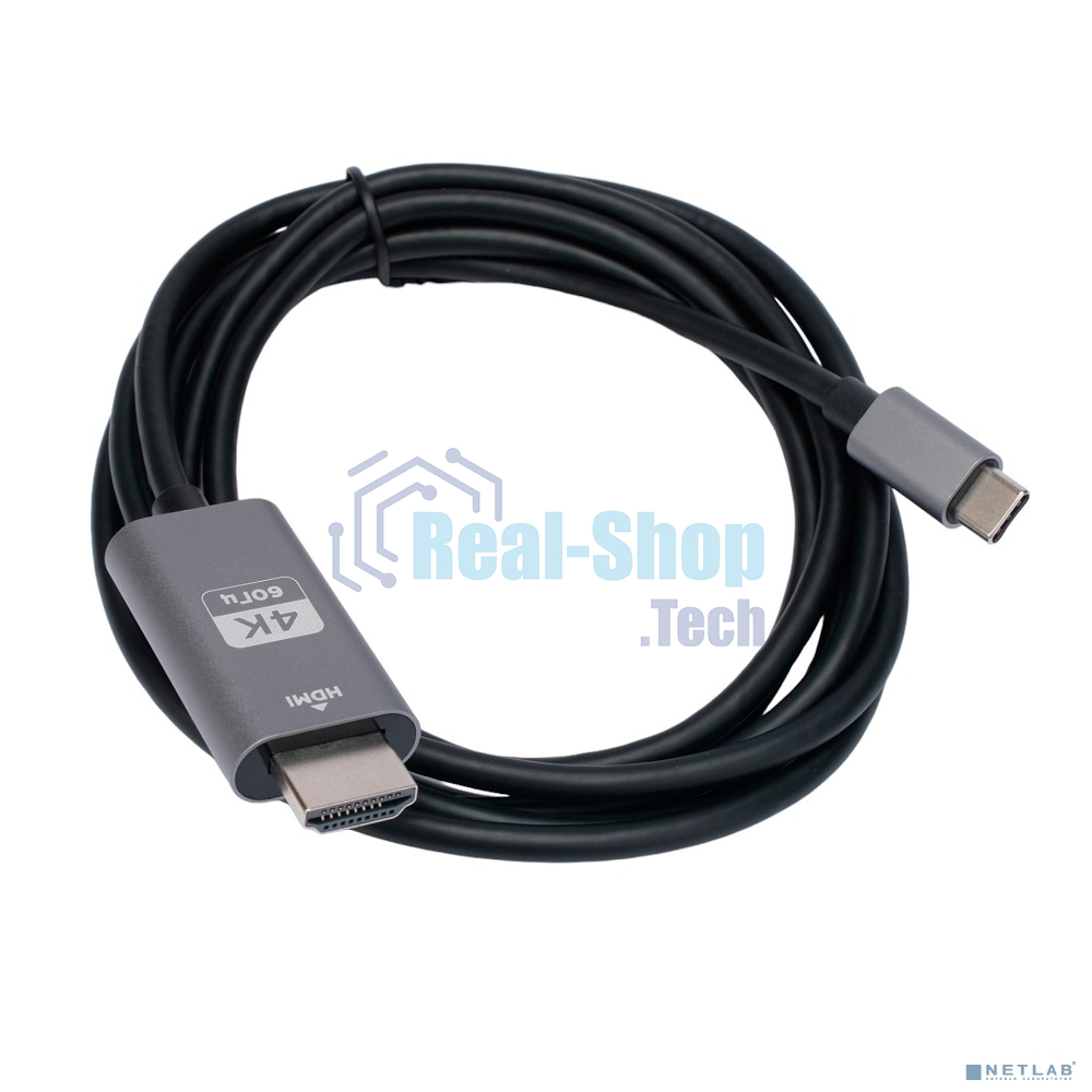 Кабель-переходник Cablexpert CCB-A-CM-HDMI-1.8M с Type-C на HDMI v2.0, Mobile, 1.8м, черный, корбка