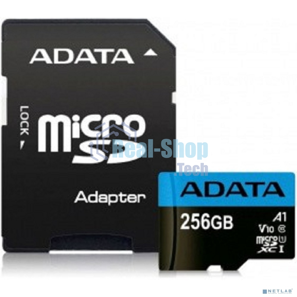 Флеш карта microSD 256Gb ADATA microSDHC Class 10 UHS-I A1 100/25 MB/s (SD адаптер)