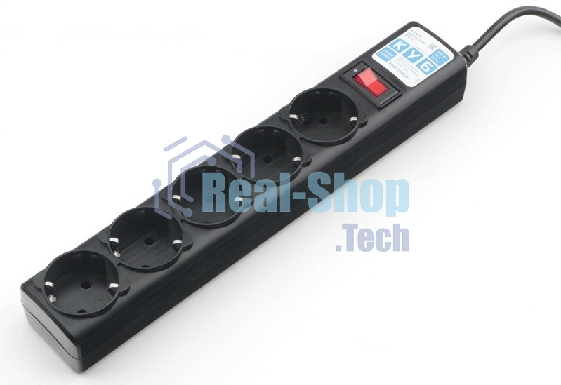 Сетевой фильтр Powercube SPG5-С2 1.9 м (5 розеток) черный (коробка)