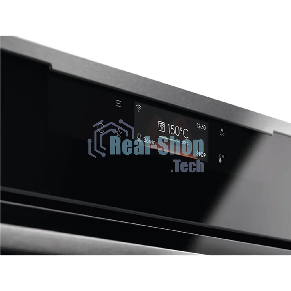 Духовой шкаф Electrolux с паром SteamCrisp, основной цвет - нержавеющая сталь, сенсорное управление, цветной ЖК-дисплей, электронное регулирование времени и температуры, будильник, таймер отключения, отложенный старт, хромированные направляющие из нержавеющей стали Easy Entry , телескопические направляющие FlexiRunners (1 ур) с изменением высоты установки, 3 стекла, пиролитическая очистка, термощуп, плавное закрытие дверцы SoftClosing, Италия