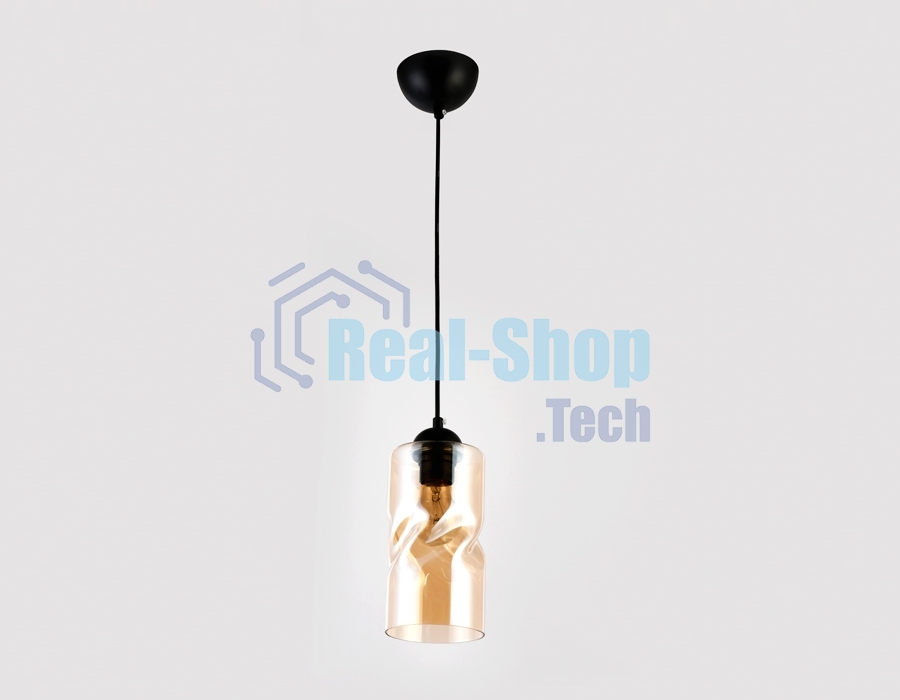 Светильник подвесной TR3555 BK/TI черный/янтарь E27 max 40W D110*1200