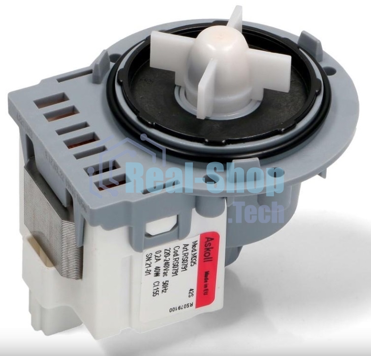 Насос сливной (помпа) ASKOLL 40W на 3-ех винтах клеммы назад вместе PMP014UN, AR5425