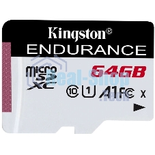 Флеш карта microSD 64Gb Kingston microSDНC Class 10 A1 UHS-I Endurance 95R/30W Card Only