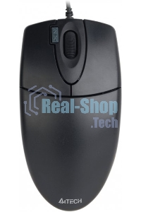 Мышь проводная A4Tech OP-620D черный, 1000 dpi, USB, кнопки - 4
