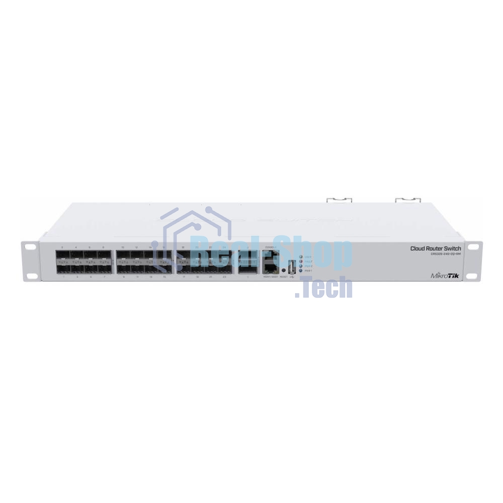 Коммутатор в стойку MikroTik CRS326-24S+2Q+RM, 24х SFP+, 2x QSFP+