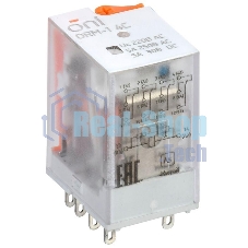 Реле интерфейсное ORM-1 4C 220В AC с LED и тест. кнопкой ONI ORM-1-4C-AC220V-L-B