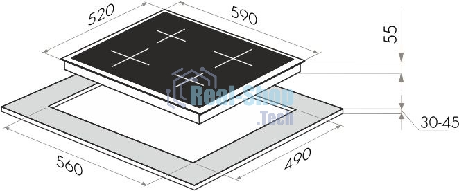 Индукционная варочная панель Maunfeld EVI.594-BK черный