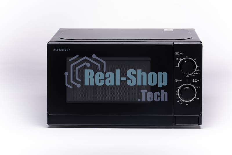 Микроволновая печь Sharp R6000RK черный, 20 л, 800 Вт, переключатели - поворотный механизм