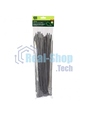 Хомуты Сибртех, 300 х 8 мм, пластиковые, черные, 100 шт. 45573