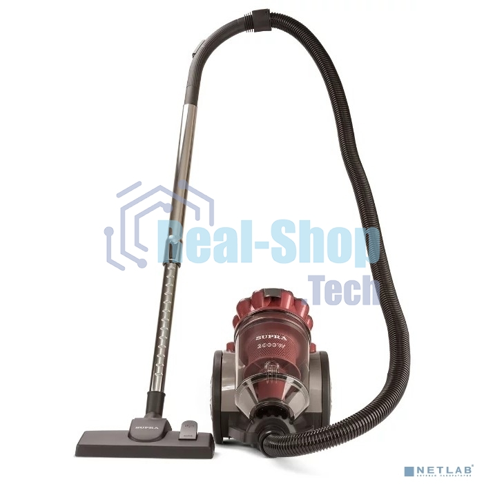 Пылесос SUPRA VCS-2024 серый, 230/2000 Вт, уборка сухая, пылесборник контейнер 2 л